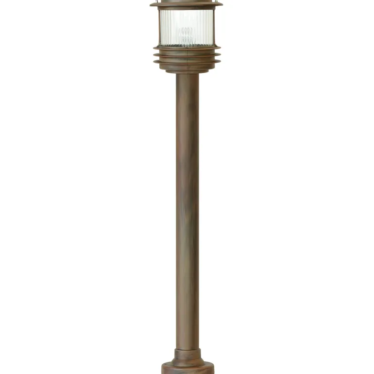 Maritime Pollerleuchte mit Prisma-Glas in vier Größen