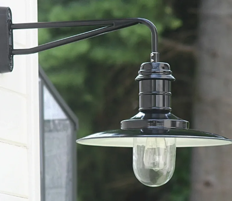 Maritime Wandleuchte Ulm W340 mit Zylinderglas