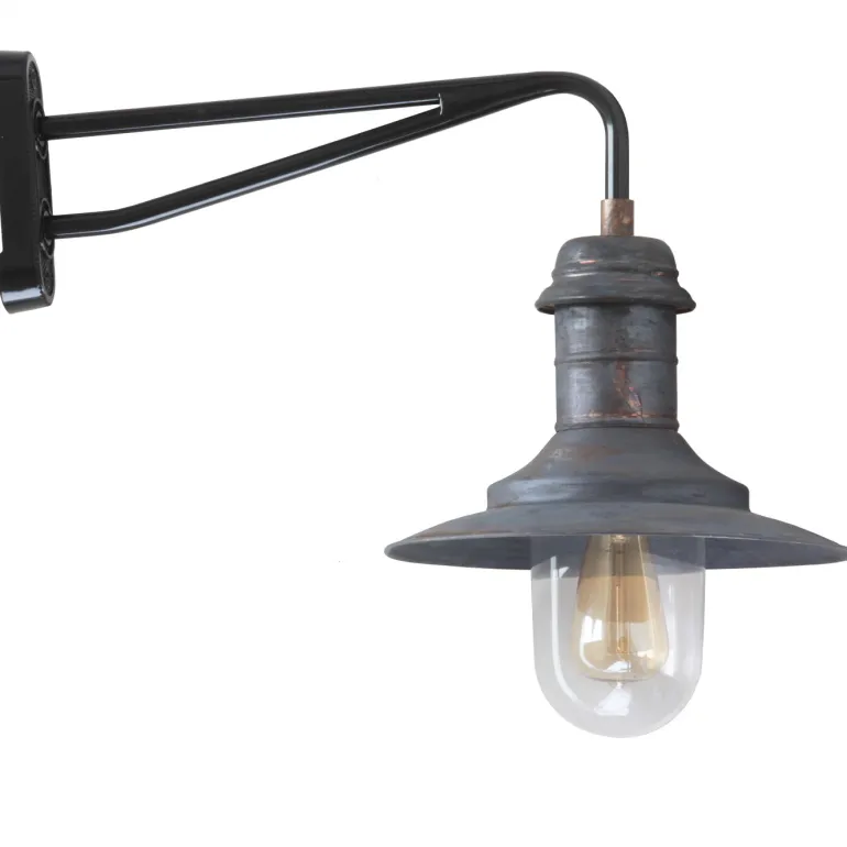 Maritime Wandleuchte Ulm W340 mit Zylinderglas