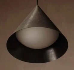 Messing Pendeleuchte Cone