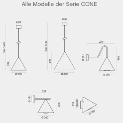 Messing Pendeleuchte Cone