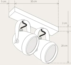 Messing-Strahlerleiste für Außen Macro