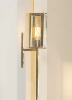 Messing-Wandfackel Vitrine für Jugendstil- und Art déco-Bauten