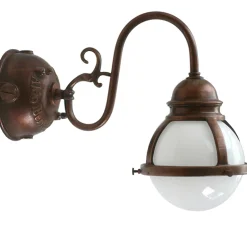 Messing-Wandleuchte mit Glaskugel Cimosa 8520