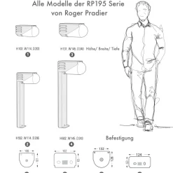 Moderne Außen-Wandleuchte mit Glassturz und IP 65