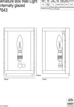 Modernes Kasten-Wandlicht Miniature Box 7643