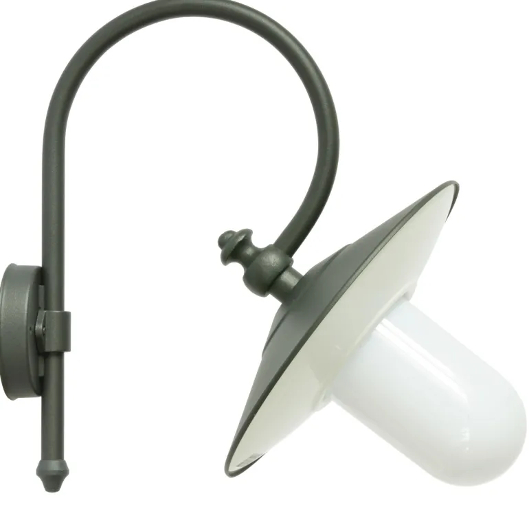 Nach vorne gerichtete Wandlampe für außen mit Bogenarm