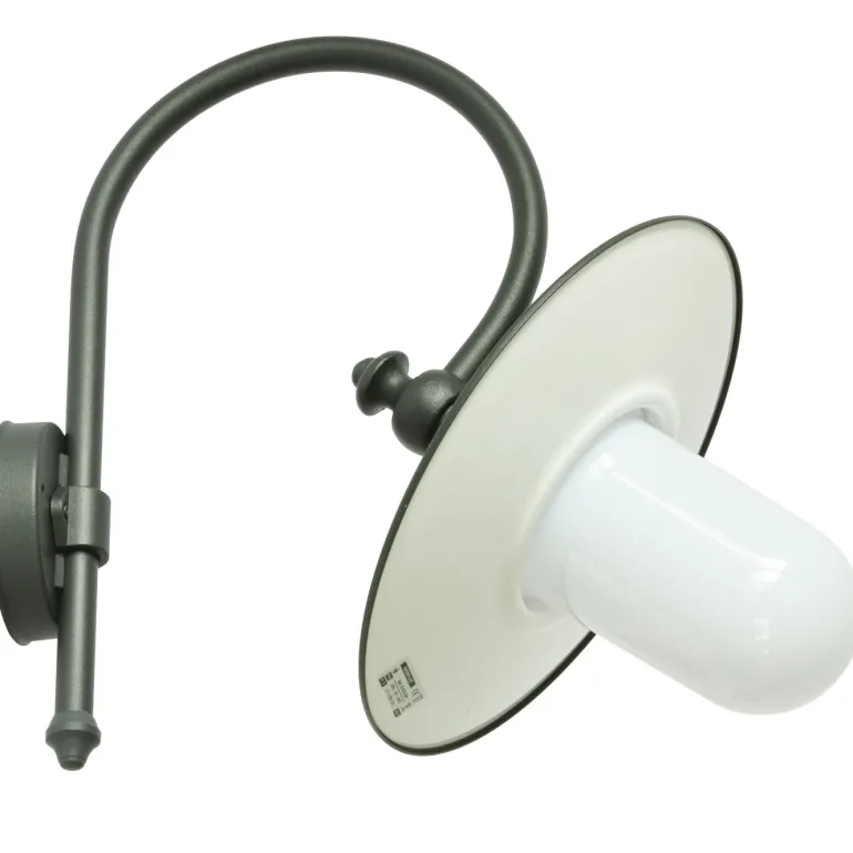 Nach vorne gerichtete Wandlampe für außen mit Bogenarm