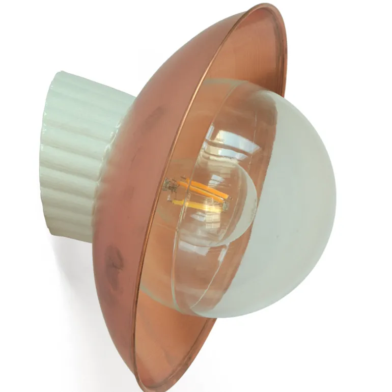 Porzellan Wandlampe Kupferschirm WMCU 2024