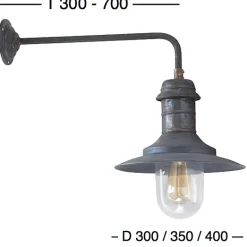 Schiffs-Wandleuchte Ulm RO 130 Kupfer Patina