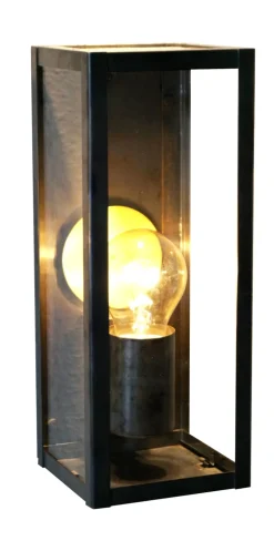 Schmale Außenwandleuchte mit Spiegelreflektor