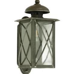 Schmiedeeisen-Wandleuchte mit vergittertem Glas WL 3412-A