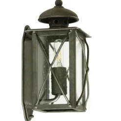 Schmiedeeisen-Wandleuchte mit vergittertem Glas WL 3412-A