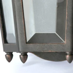 Schmiedeeisen-Wandleuchte mit Facettenglas WL 3626