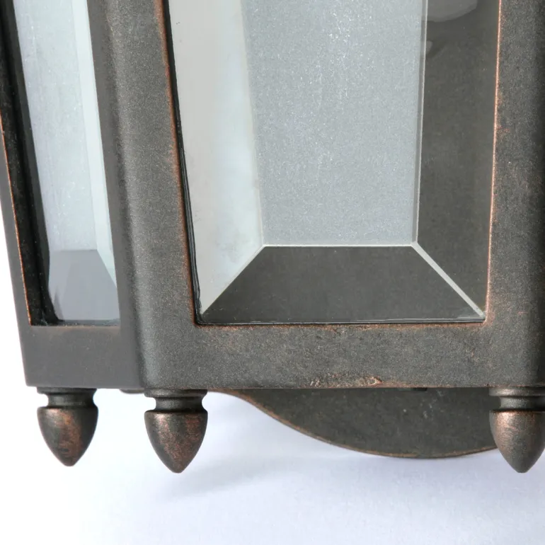 Schmiedeeisen-Wandleuchte mit Facettenglas WL 3626