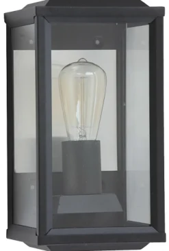 Schwarze Außenlampe: Holländische Kassettenleuchte