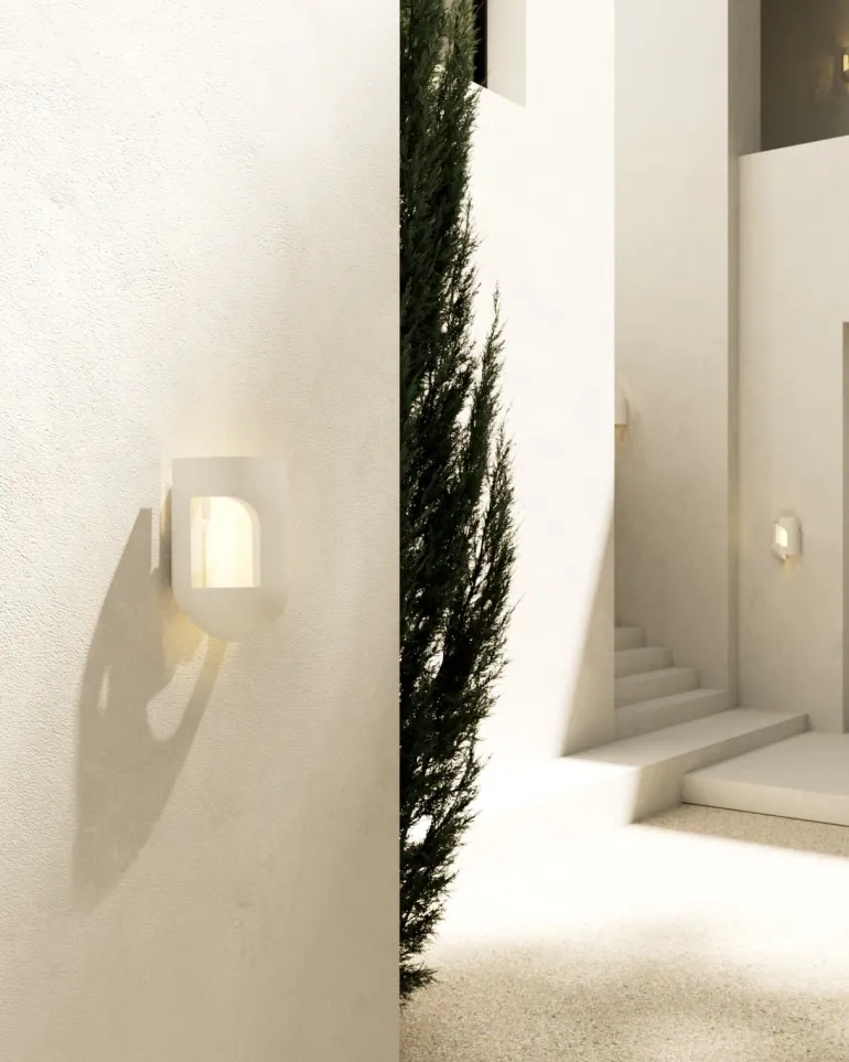 Soul Story Outdoor: Design Wandleuchte aus Beton, IP64
