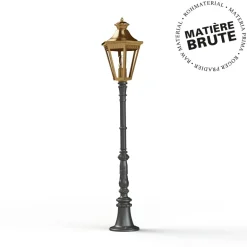 Standleuchte mit Aluminium- oder Messinglaterne Victoria