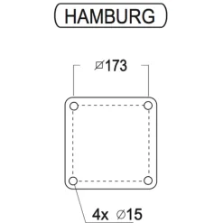 Standleuchte mit Leitereisen und Laterne Hamburg.42