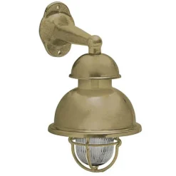 Traditionelle Schiffswandleuchte N° 53/515 für außen aus Messing