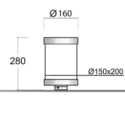 Tubenleuchte 37 A2 für Wand- und Standleuchten