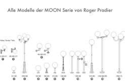 Vierflammige Kugel-Standleuchte Moon