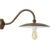 Wandlampe für außen ohne Glas mit Schwanenhals