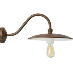 Wandlampe für außen ohne Glas mit Schwanenhals