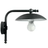 Wandlampe für außen ohne Glas mit rechtwinkligem Arm