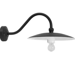 Wandlampe für außen ohne Glas mit Schwanenhals