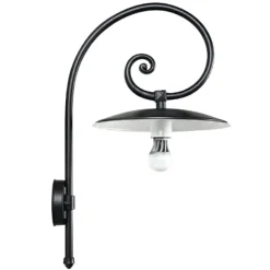 Wandlampe für außen ohne Glas mit Bischofstab