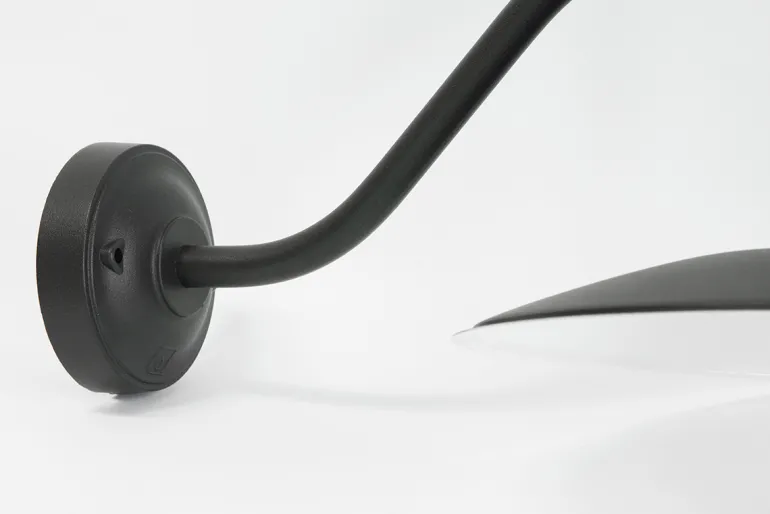 Wandlampe für außen ohne Glas mit Schwanenhals