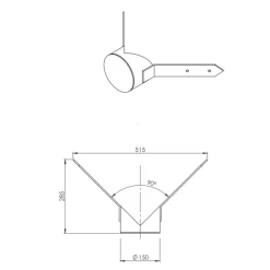 Wandlaterne mit massivem Wandarm Danzig S 60.61 TL