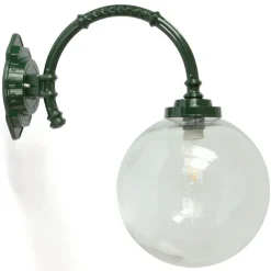 Wandleuchte für außen mit Glaskugel