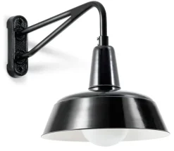 Wandleuchte im Fabrik-Design Berlin W340 mit Glas