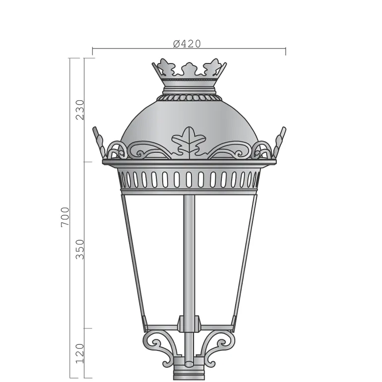 Wandleuchte mit Empire-Laterne Krakau.42JK