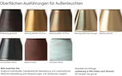 Wegeleuchte aus Messing und Akazienholz mit Schieferdach Perche
