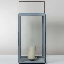 Windlicht aus Zink oder Messing fĂźr Terrassen Bellecour (HĂśhe 65 cm)