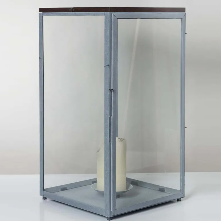 Windlicht aus Zink oder Messing für Terrassen Bellecour (Höhe 65 cm)