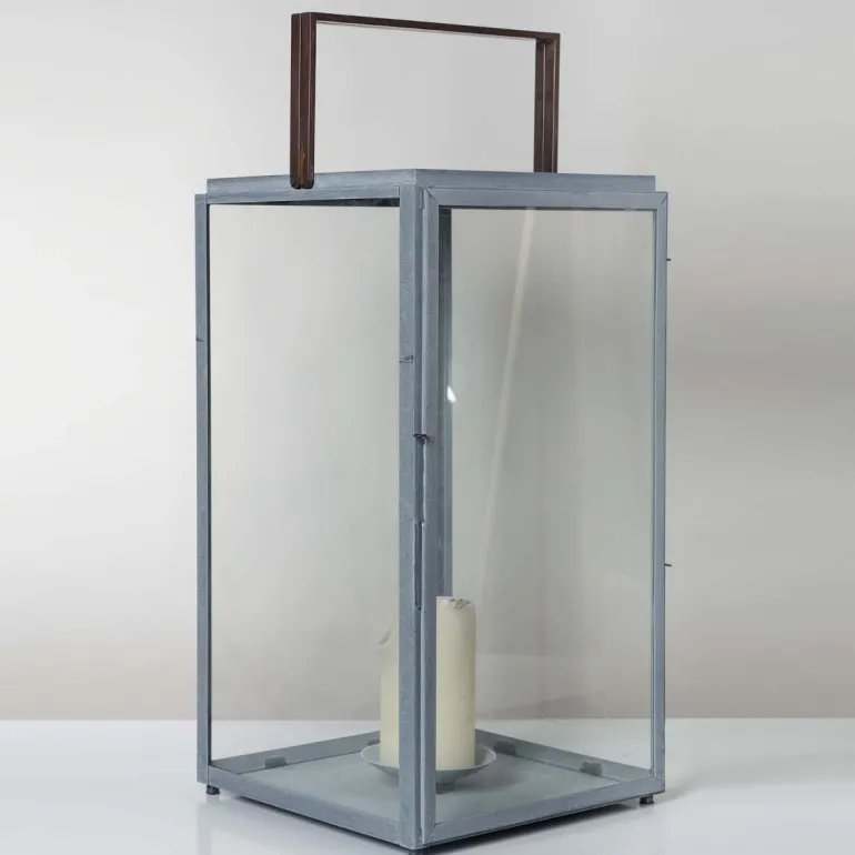 Windlicht aus Zink oder Messing für Terrassen Bellecour (Höhe 65 cm)