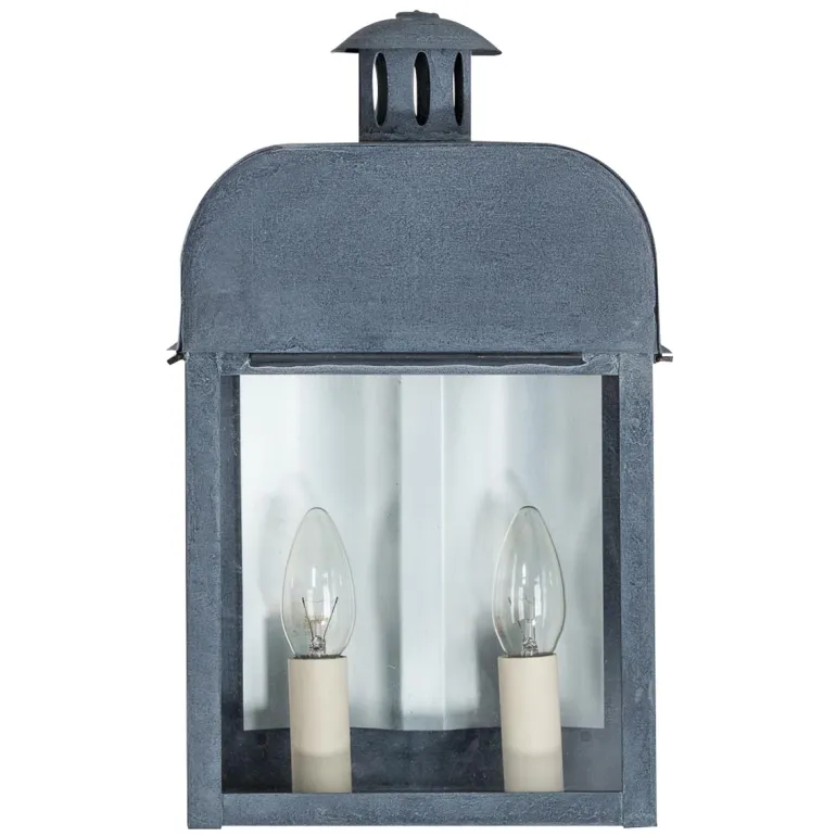 Zweiflammige flache Wandlaterne mit Satteldach Swansea MM