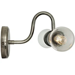 Zweiflammige Glaskolben-Wandleuchte Mical mit IP 65 und LED