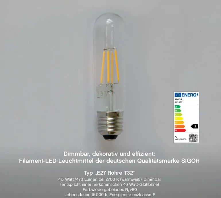 Zweiflammige Glaskolben-Wandleuchte Mical mit IP 65 und LED