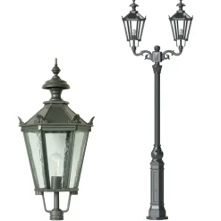 Zweiflammige Schinkel-Mastleuchte S2ML Berlin 72, 316 cm